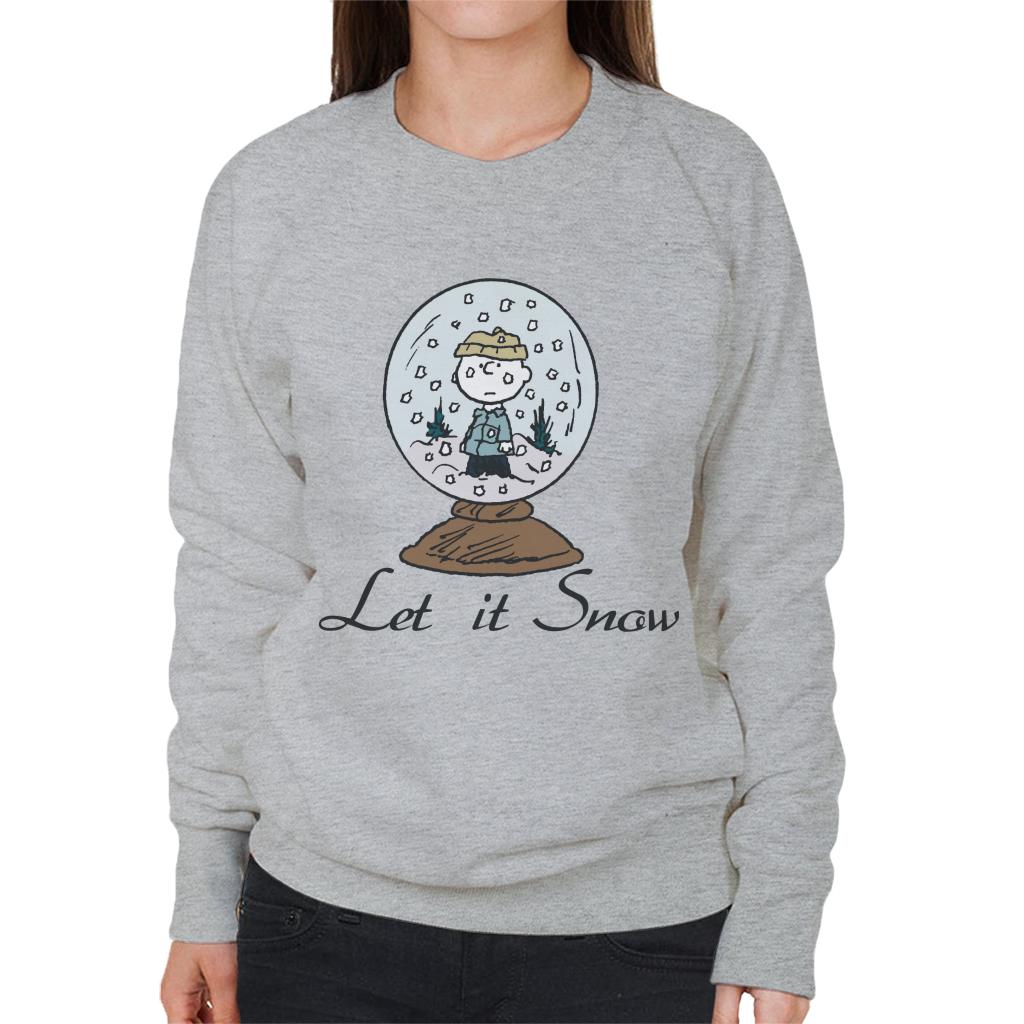 Peanuts Charlie Brown Let It Snow Globe Women's Sweatshirt product image 1