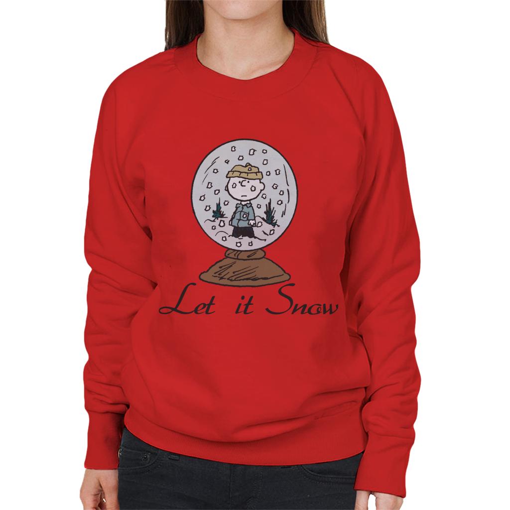 Peanuts Charlie Brown Let It Snow Globe Women's Sweatshirt product image 6