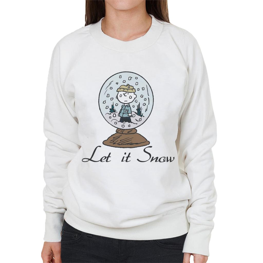 Peanuts Charlie Brown Let It Snow Globe Women's Sweatshirt product image 4