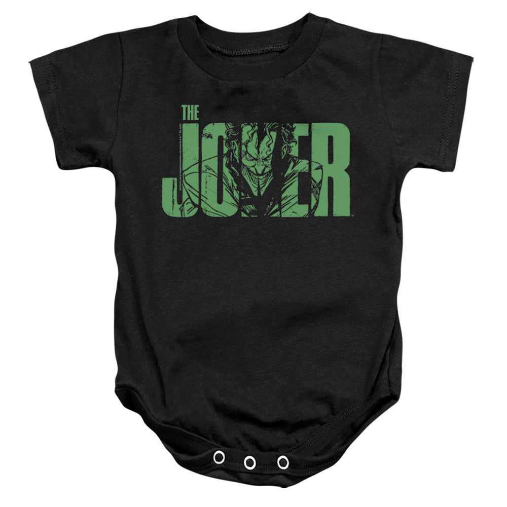 The Batman (2022) Joker Text On Black - Baby Bodysuit