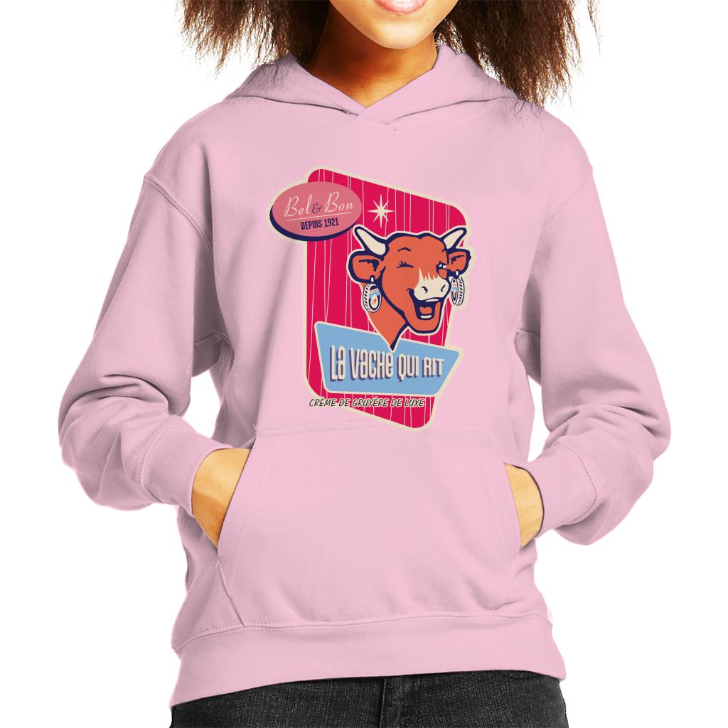 The Laughing Cow Winking Bel And Bon Kid's Hooded Sweatshirt product image 6