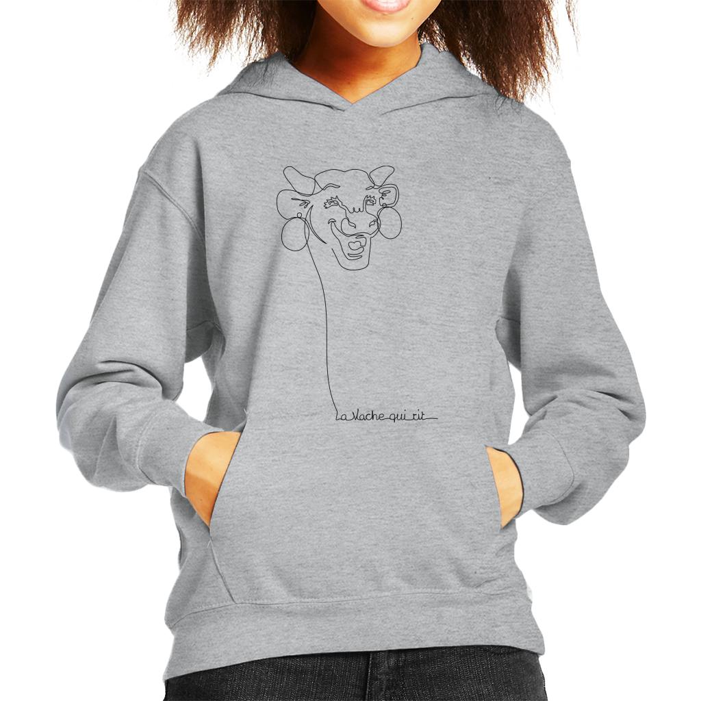 The Laughing Cow Handwritten Outline Kid's Hooded Sweatshirt product image 1