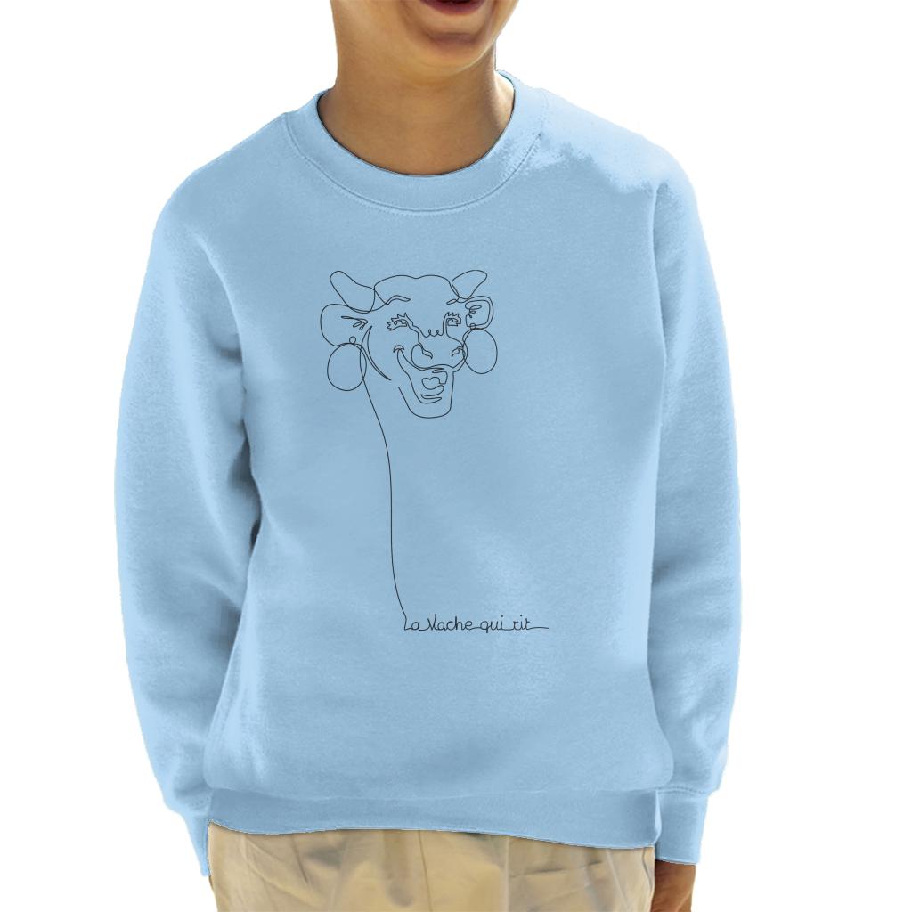 The Laughing Cow Handwritten Outline Kid's Sweatshirt product image 4