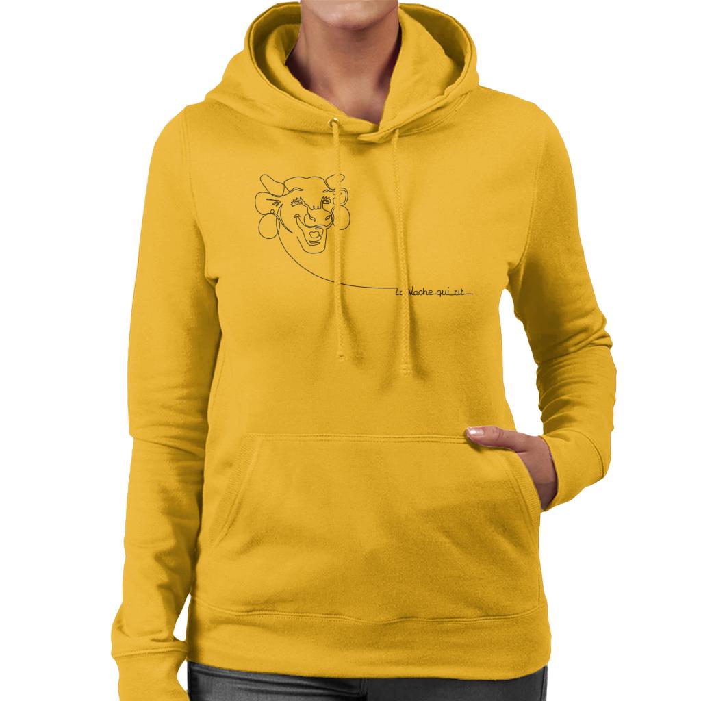 The Laughing Cow French Handwritten Logo Women's Hooded product image 4