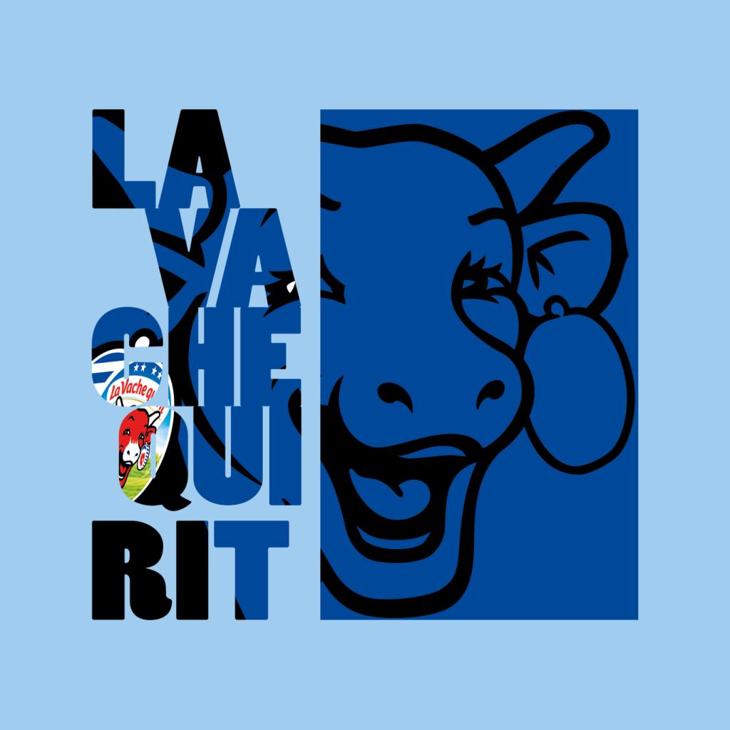 The Laughing Cow La Vache Qui Rit Blue Montage Men's T-Shirt product image 5