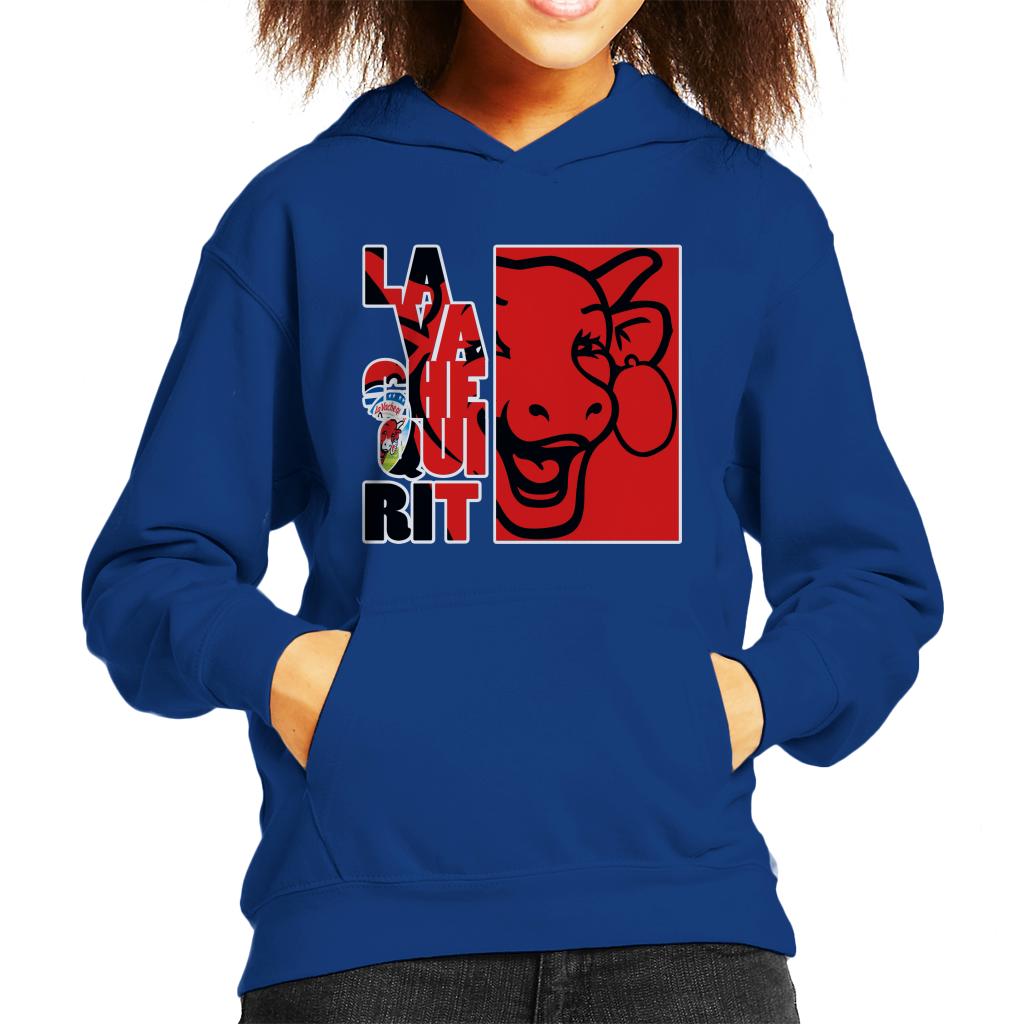 The Laughing Cow Red Montage Kid's Hooded Sweatshirt product image 1