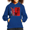 The Laughing Cow Red Montage Kid's Hooded Sweatshirt product image 1