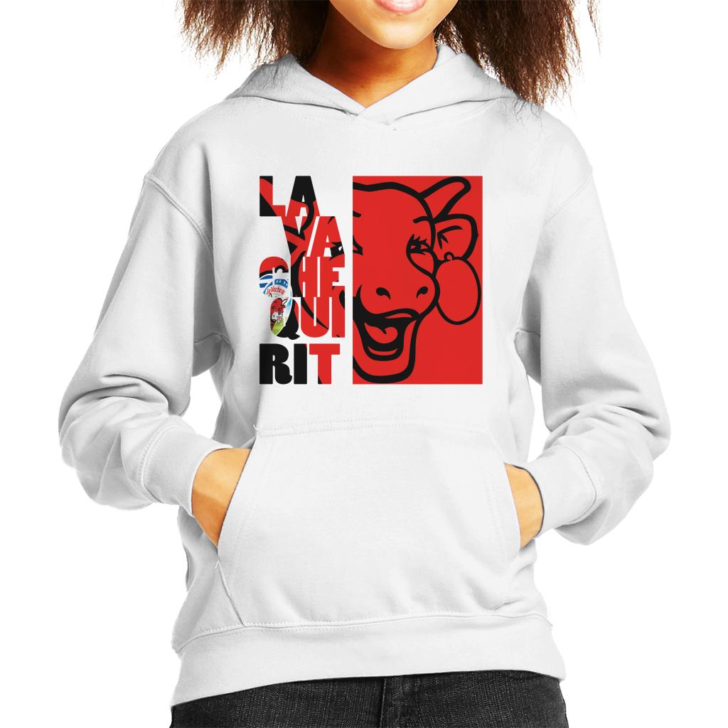 The Laughing Cow Red Montage Kid's Hooded Sweatshirt product image 4