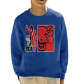 The Laughing Cow Red Montage Kid's Sweatshirt product image 1