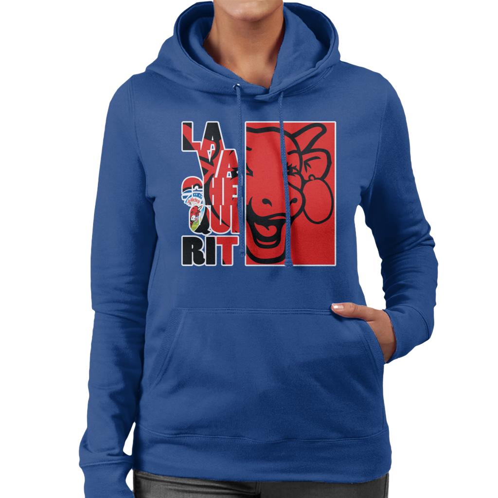 The Laughing Cow Red Montage Women's Hooded Sweatshirt product image 4