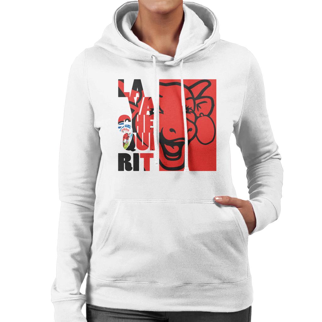 The Laughing Cow Red Montage Women's Hooded Sweatshirt product image 1
