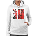 The Laughing Cow Red Montage Women's Hooded Sweatshirt product image 1