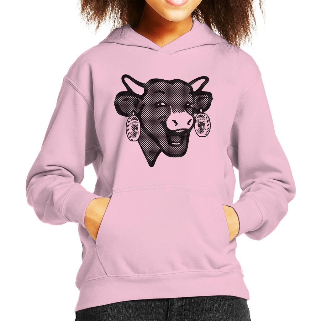 The Laughing Cow Black Polka Dot Kid's Hooded Sweatshirt product image 4