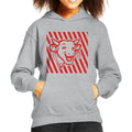 The Laughing Cow Red Stripes Kid's Hooded Sweatshirt product image 1