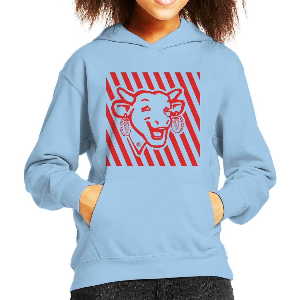 The Laughing Cow Red Stripes Kid's Hooded Sweatshirt product image 4