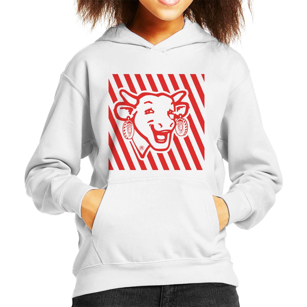The Laughing Cow Red Stripes Kid's Hooded Sweatshirt product image 6
