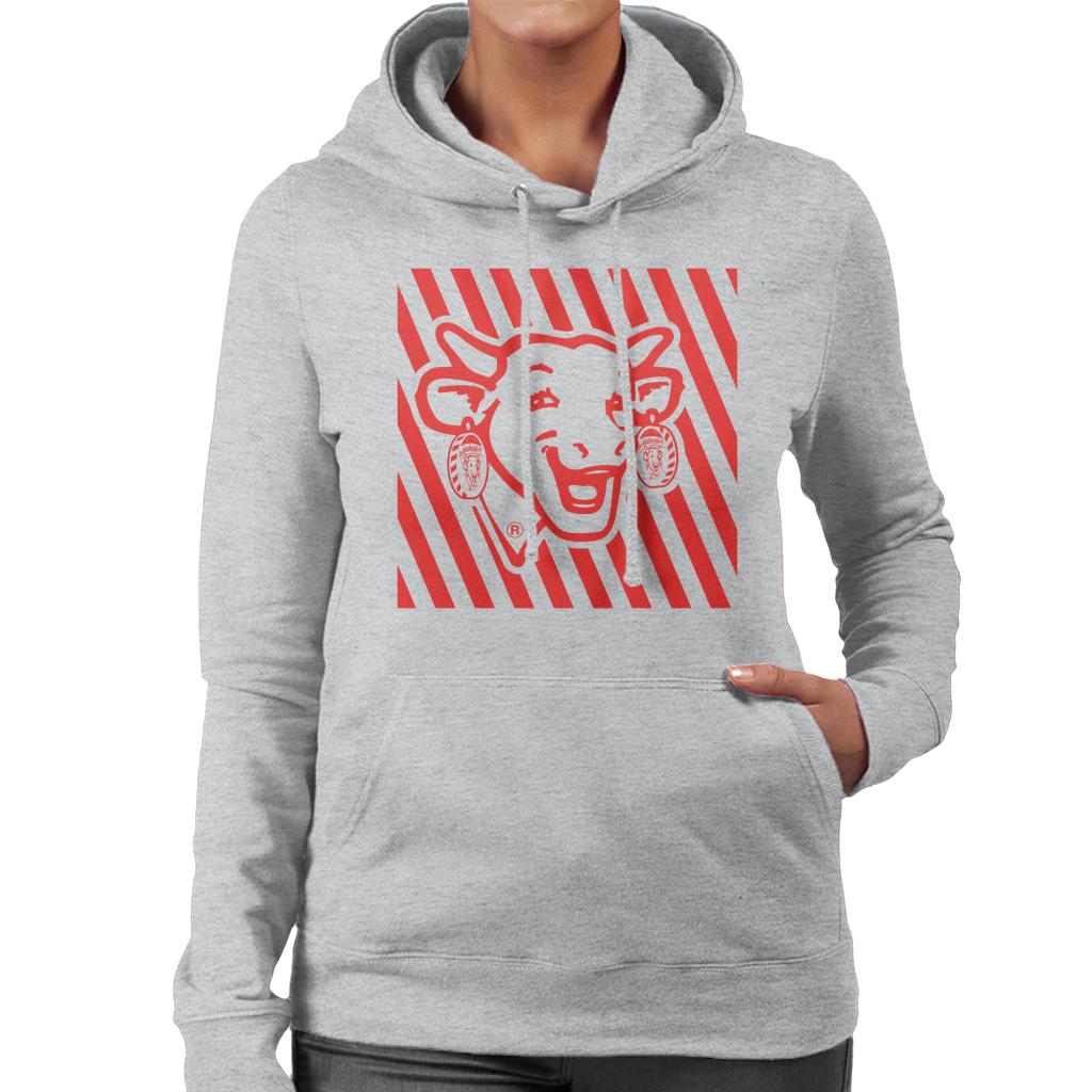 The Laughing Cow Red Stripes Women's Hooded Sweatshirt product image 1
