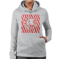 The Laughing Cow Red Stripes Women's Hooded Sweatshirt product image 1
