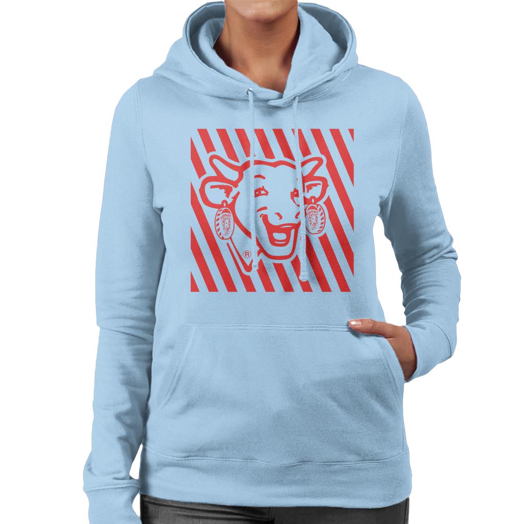 The Laughing Cow Red Stripes Women's Hooded Sweatshirt product image 6
