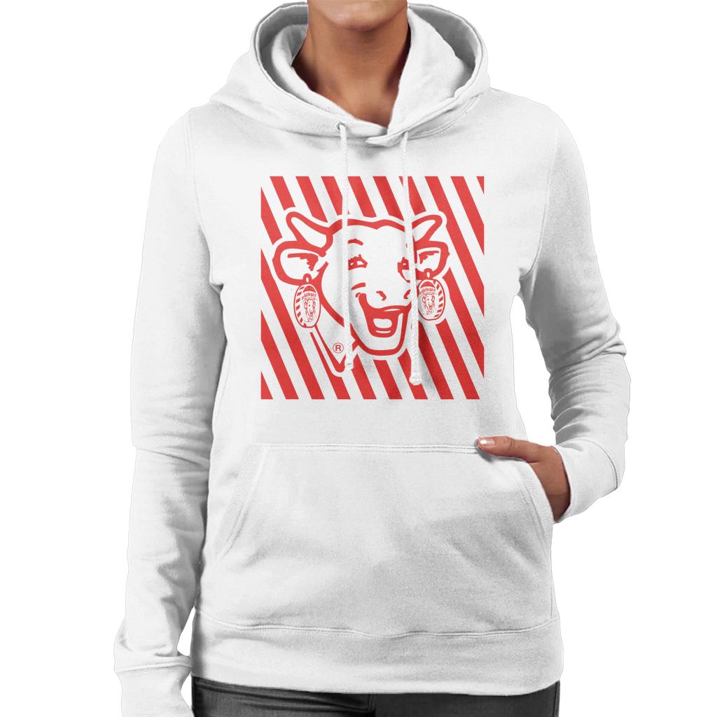 The Laughing Cow Red Stripes Women's Hooded Sweatshirt product image 4