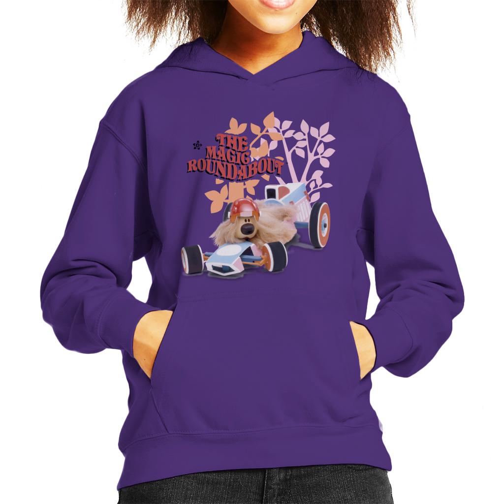 The Magic Roundabout Dougal Race Car Kid's Hooded Sweatshirt product image 4
