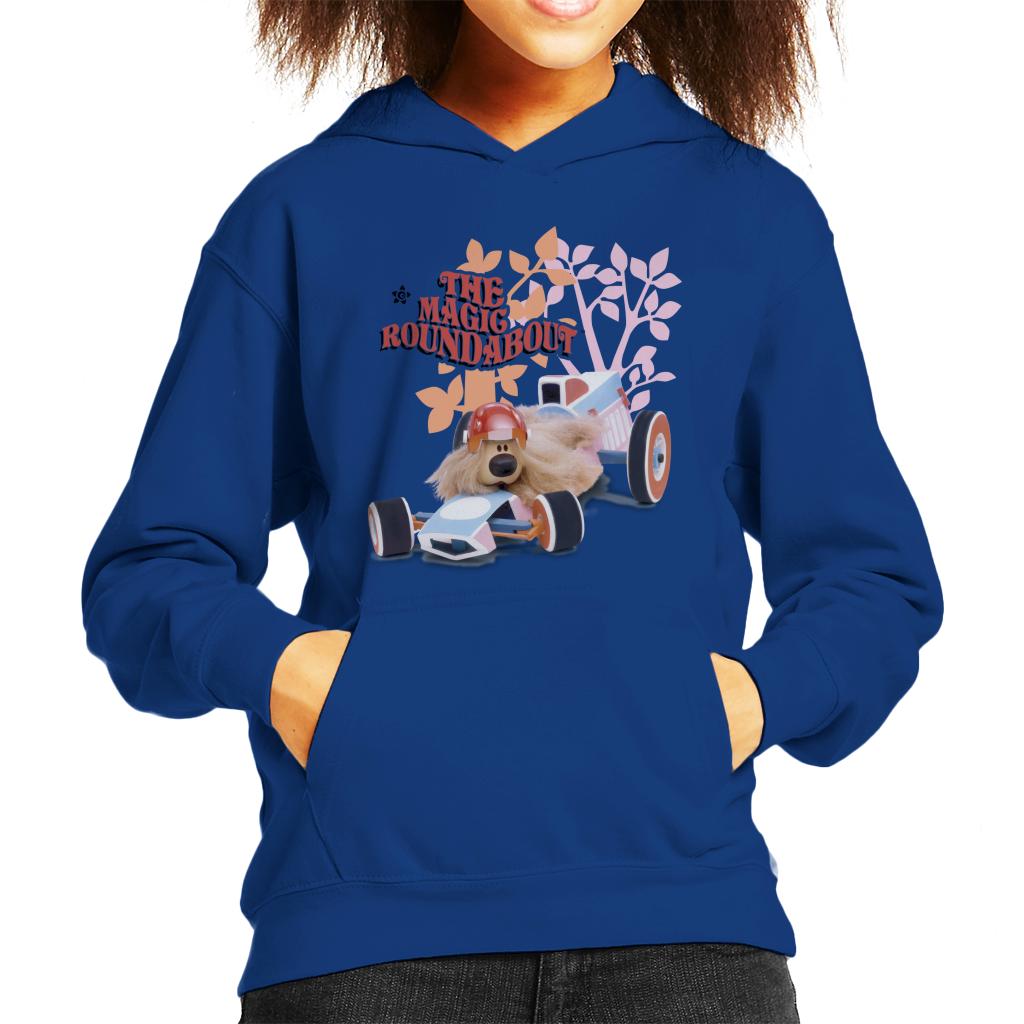 The Magic Roundabout Dougal Race Car Kid's Hooded Sweatshirt product image 1