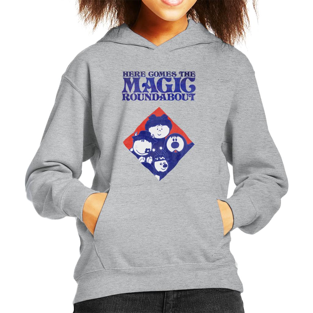 The Magic Roundabout Retro Blue Tone Diamond Kid's Hooded product image 1