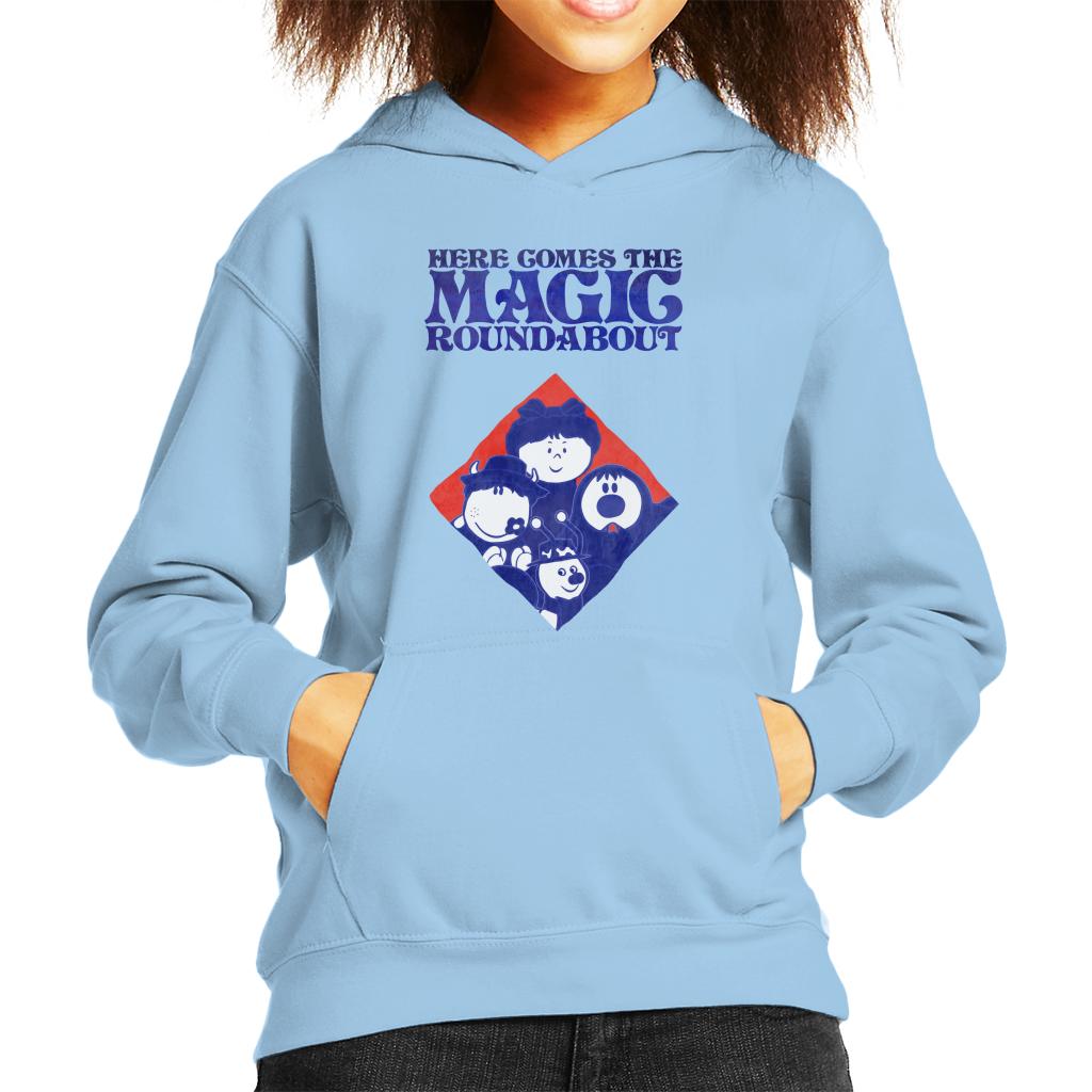The Magic Roundabout Retro Blue Tone Diamond Kid's Hooded product image 4