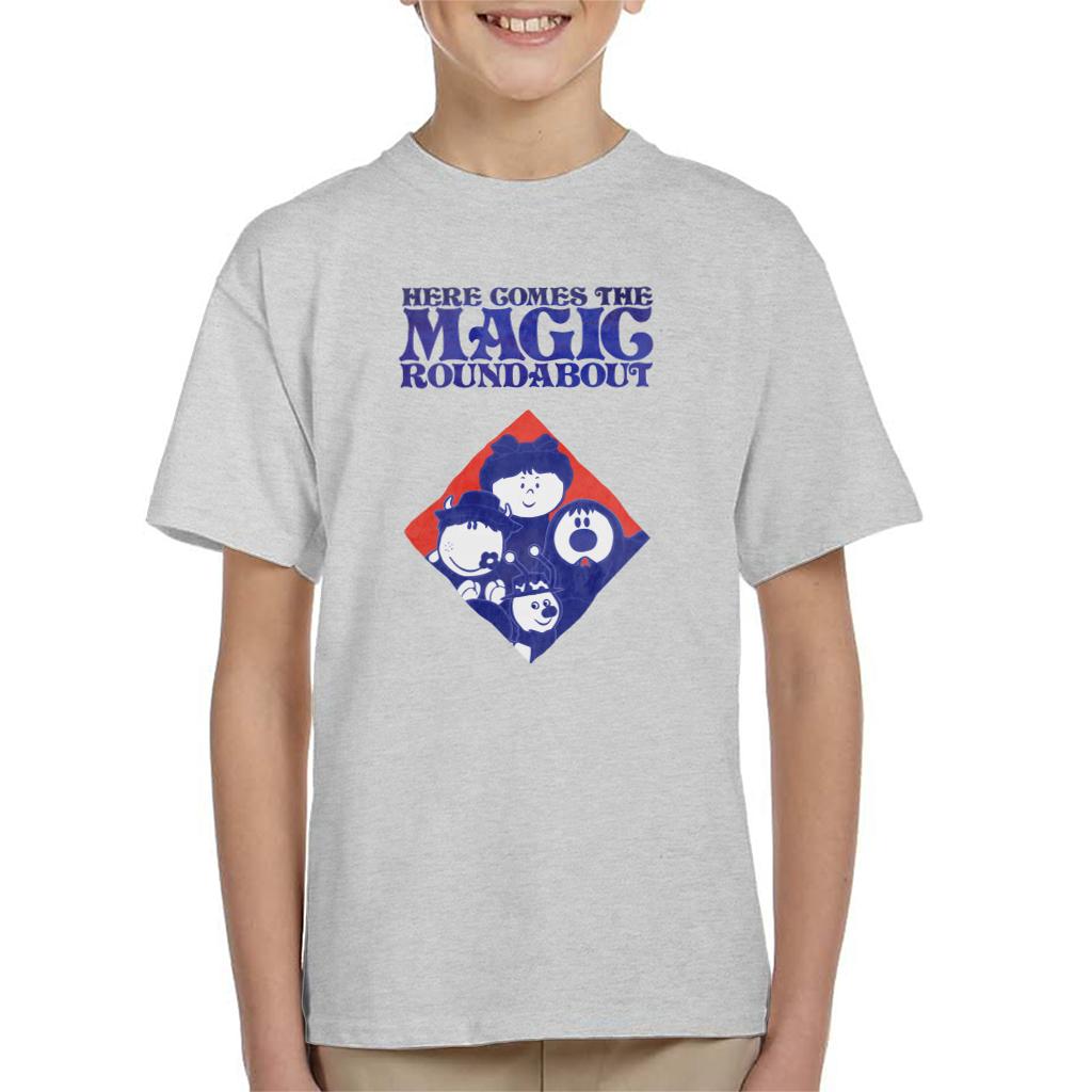 The Magic Roundabout Retro Blue Tone Diamond Kid's T-Shirt product image 1