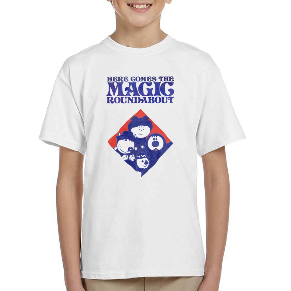 The Magic Roundabout Retro Blue Tone Diamond Kid's T-Shirt product image 4