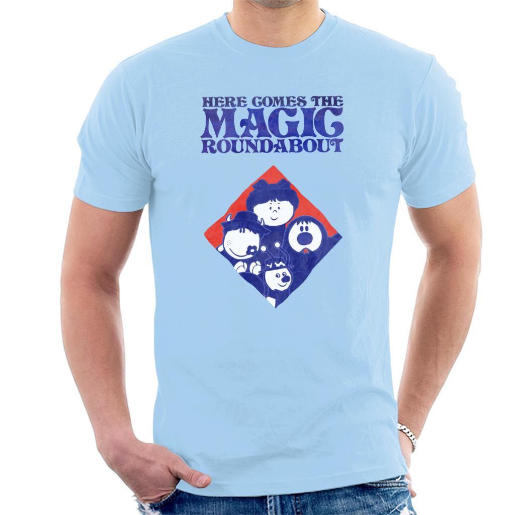 The Magic Roundabout Retro Blue Tone Diamond Men's T-Shirt product image 6