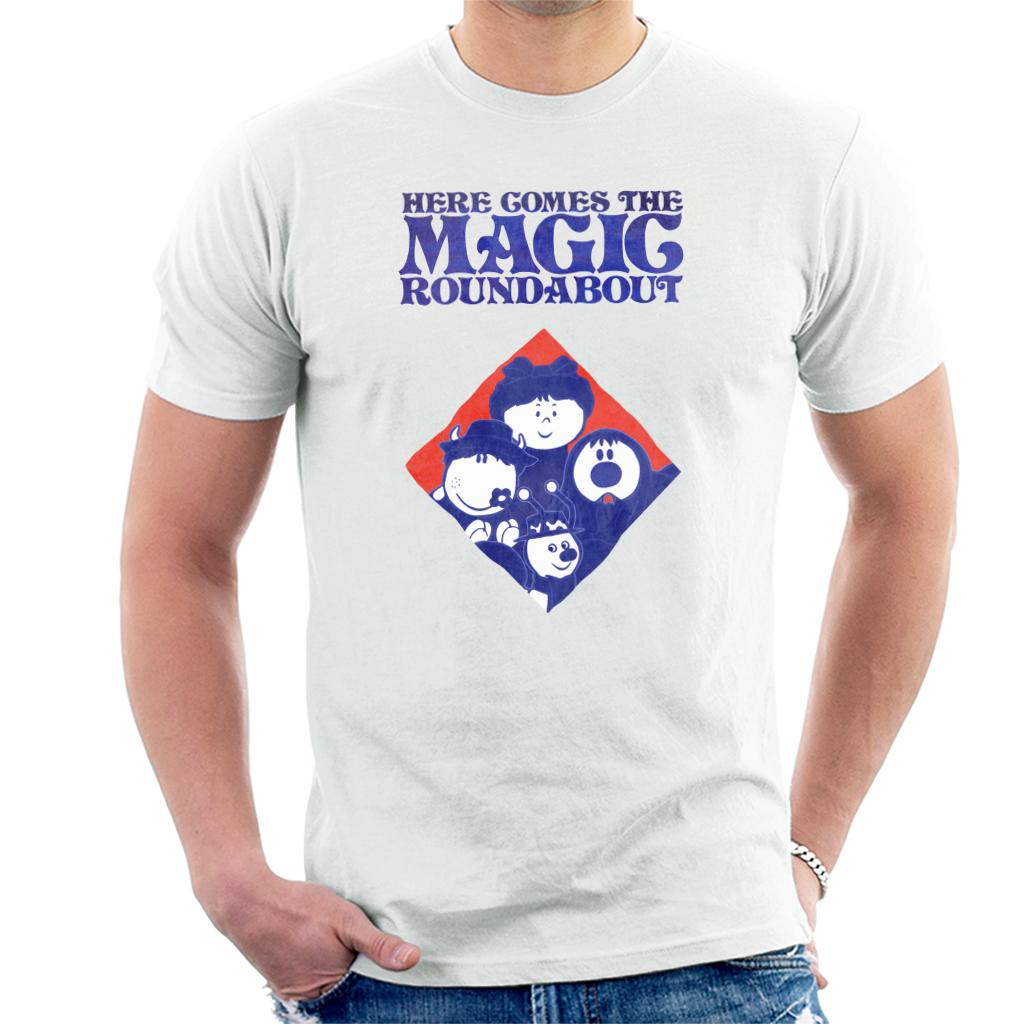 The Magic Roundabout Retro Blue Tone Diamond Men's T-Shirt product image 4