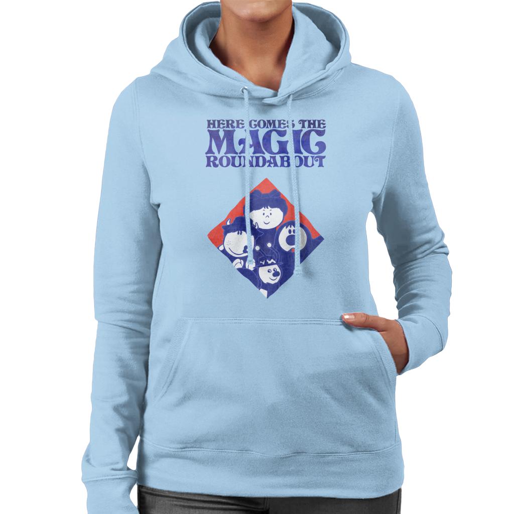 The Magic Roundabout Retro Blue Tone Diamond Women's Hooded product image 6