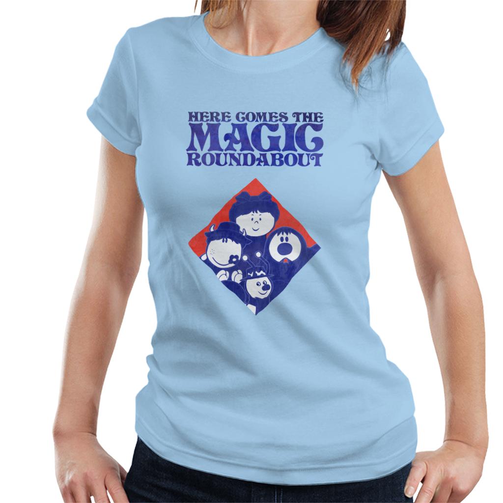 The Magic Roundabout Retro Blue Tone Diamond Women's T-Shirt product image 6