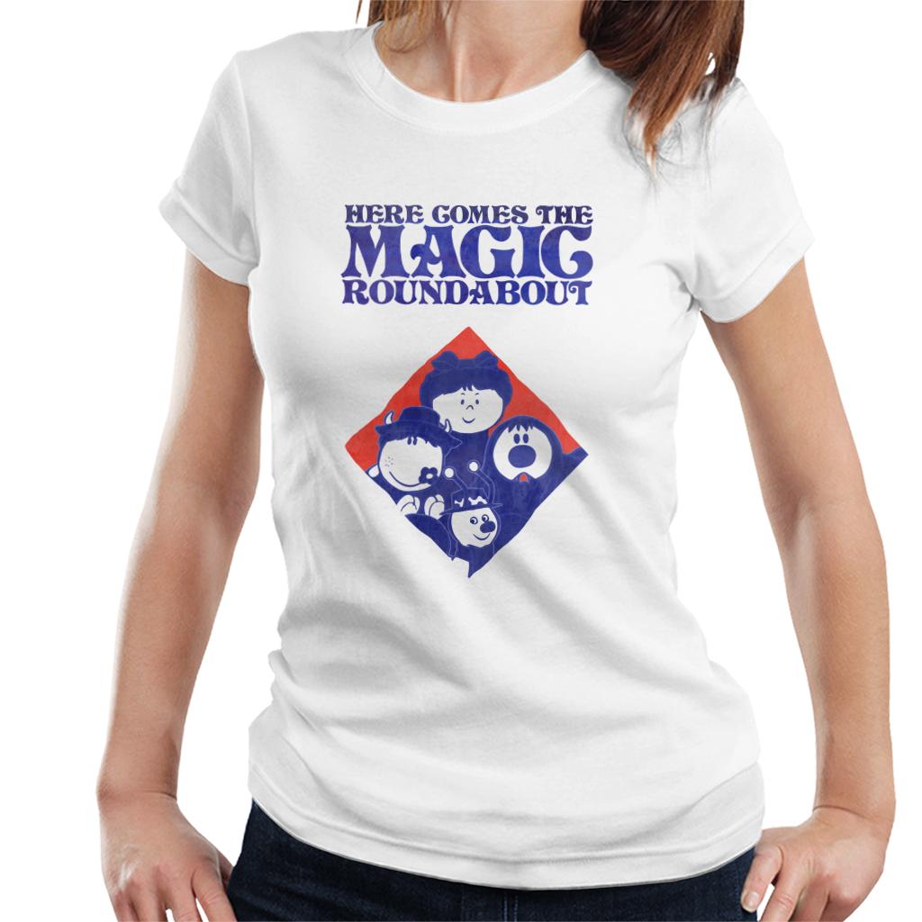 The Magic Roundabout Retro Blue Tone Diamond Women's T-Shirt product image 4