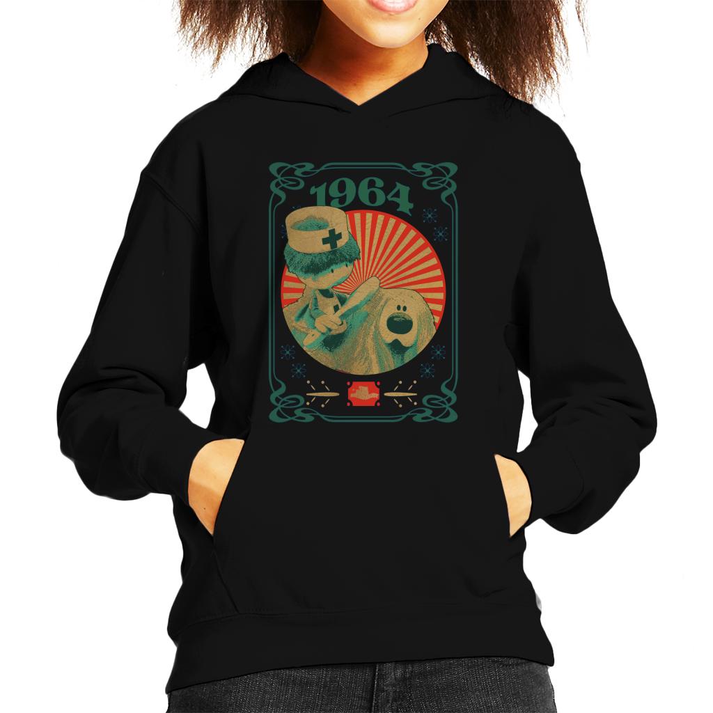 The Magic Roundabout Retro Brush Dougal Kid's Hooded product image 1