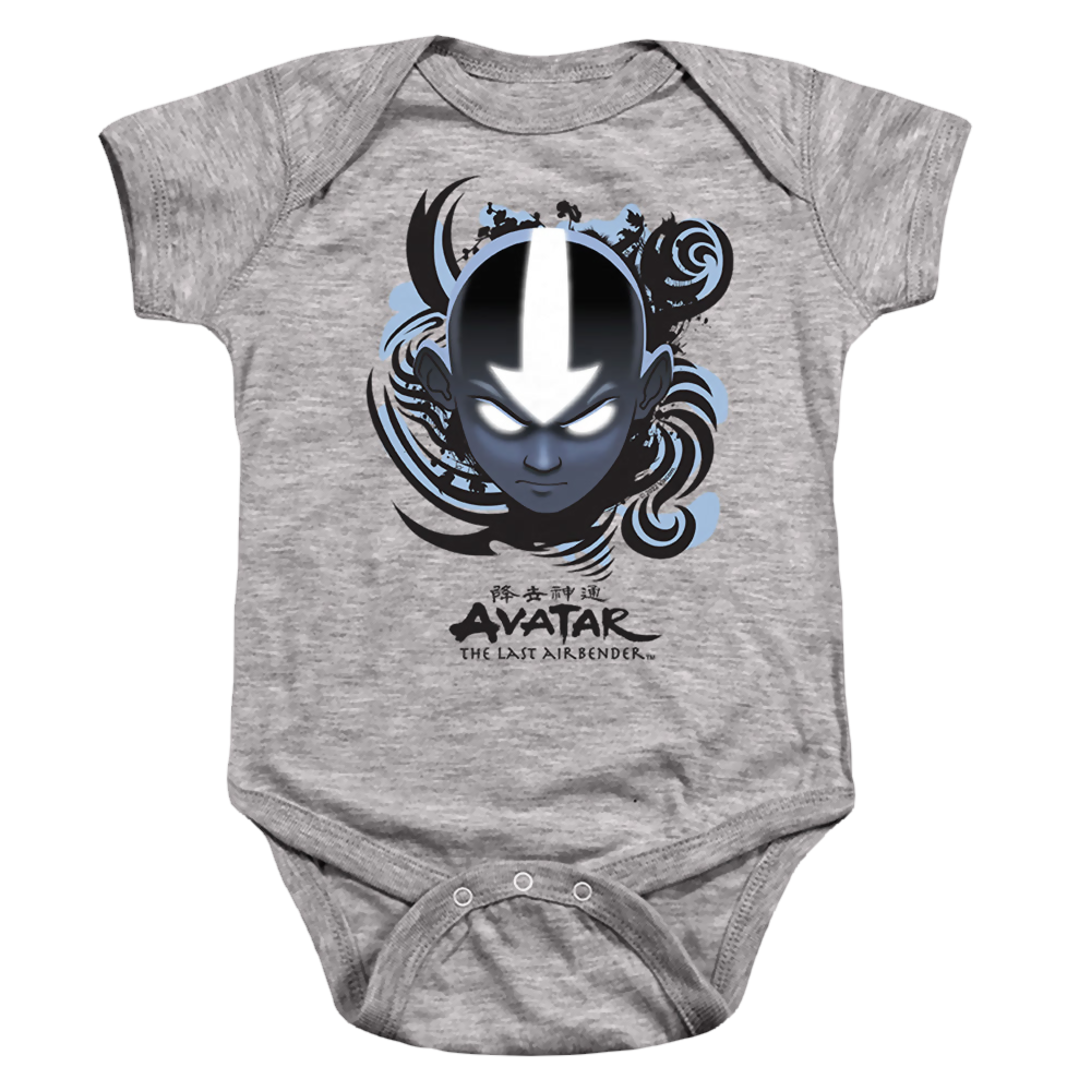 Avatar The Last Airbender Airbender Blue And Black Kanji - Baby Bodysuit