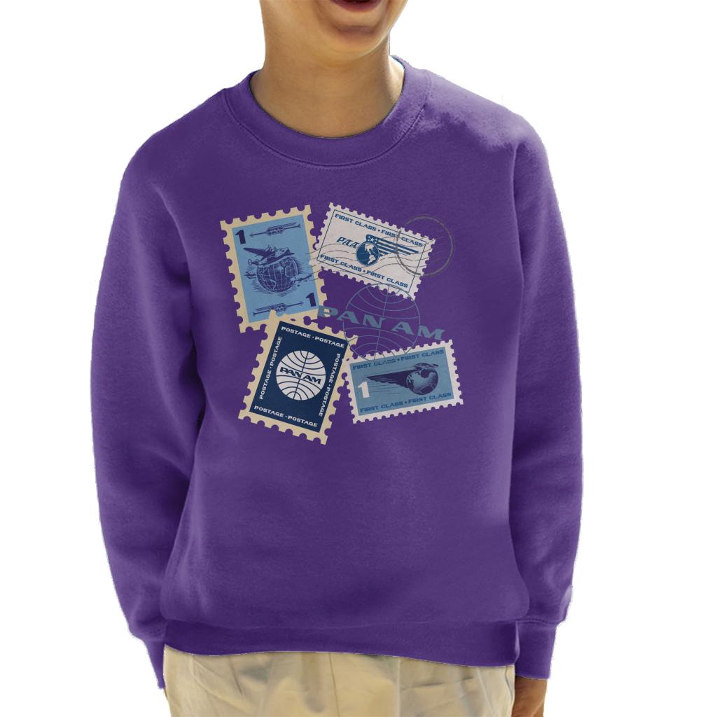Pan Am Postage Stamps Montage Kid's Sweatshirt product image 4