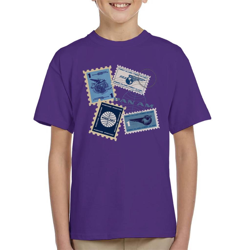 Pan Am Postage Stamps Montage Kid's T-Shirt product image 4