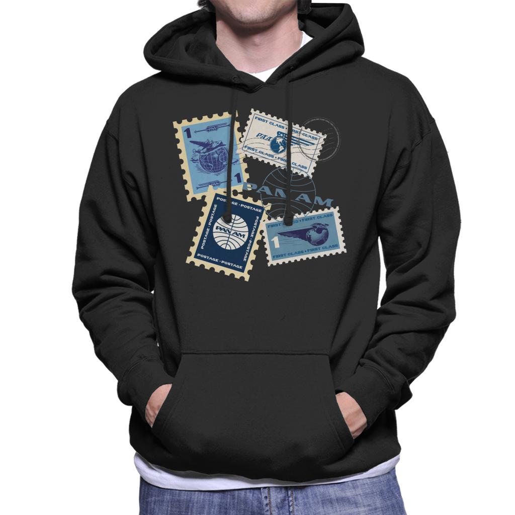 Pan Am Postage Stamps Montage Men's Hooded Sweatshirt product image 1
