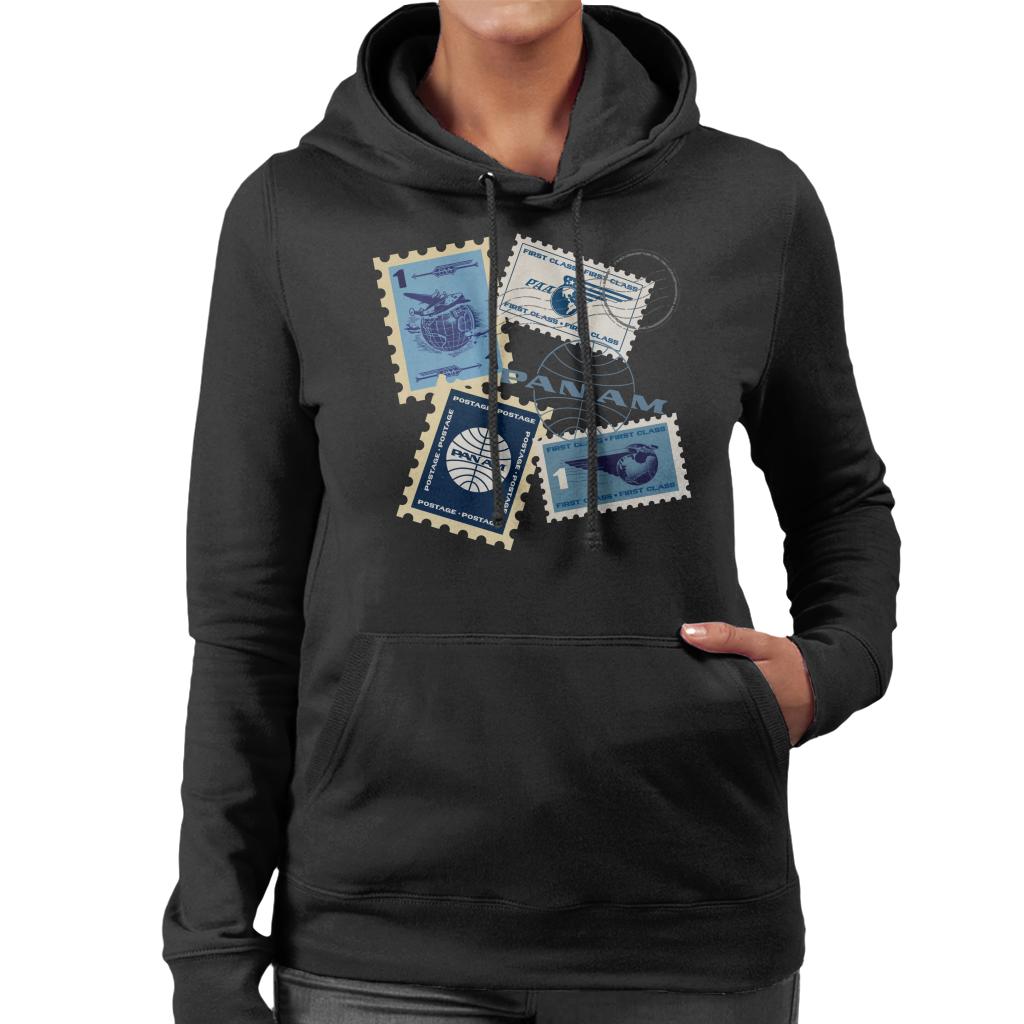 Pan Am Postage Stamps Montage Women's Hooded Sweatshirt product image 1