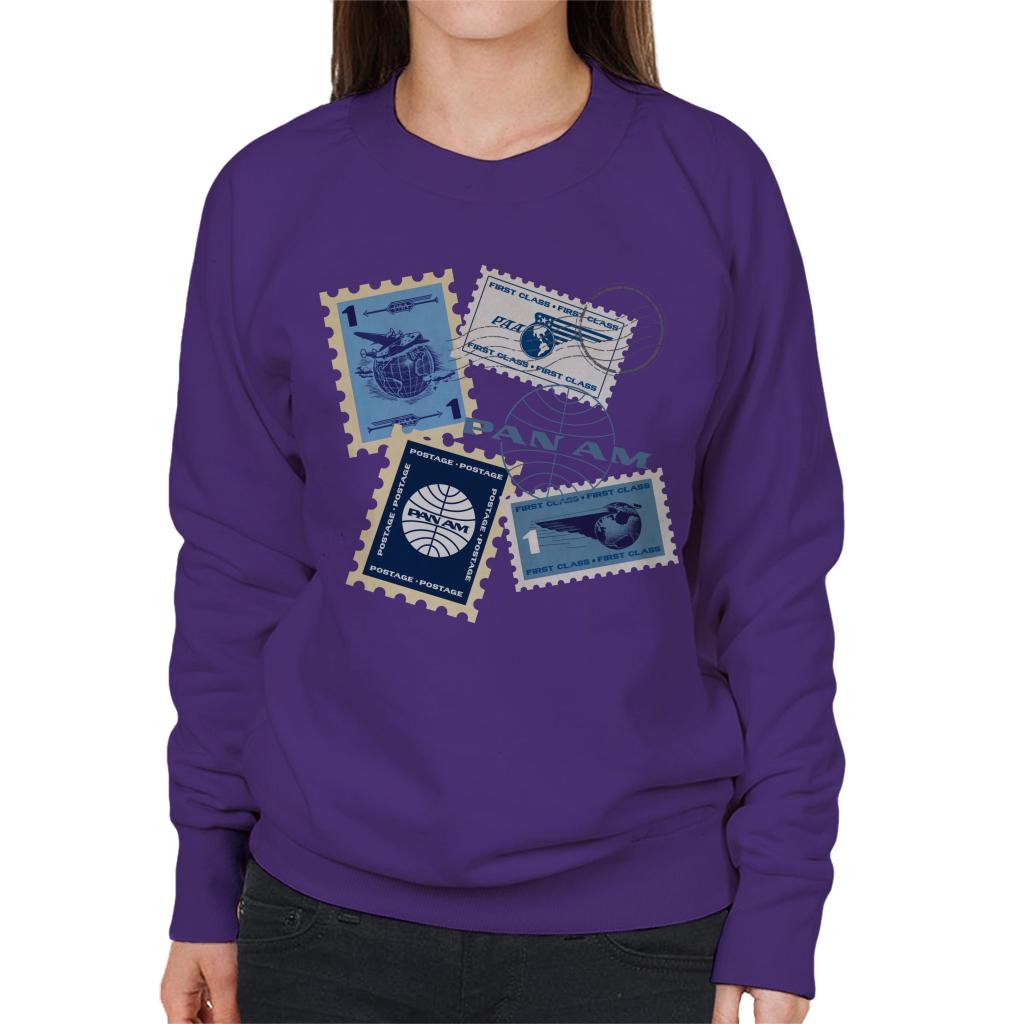 Pan Am Postage Stamps Montage Women's Sweatshirt product image 4