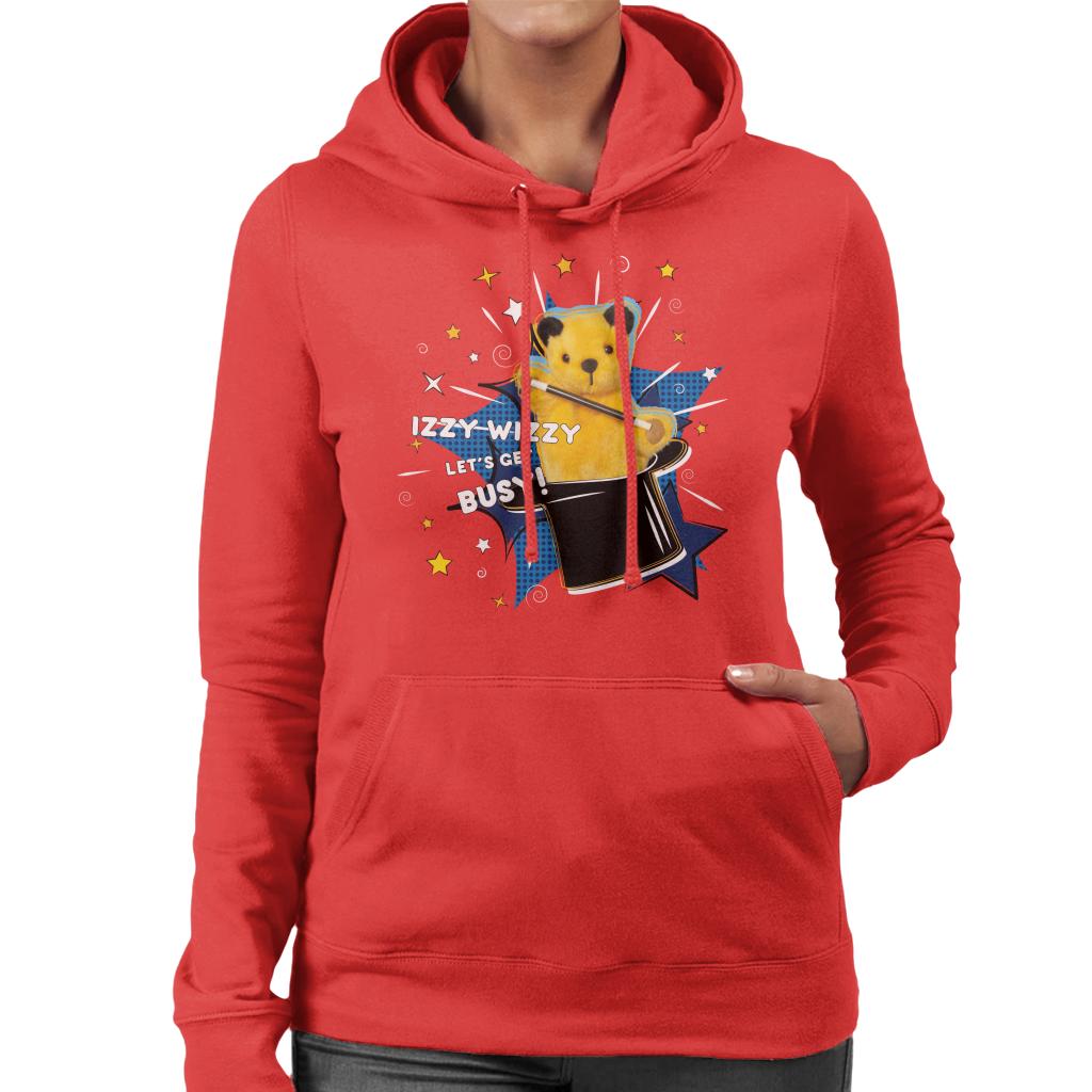 Sooty Top Hat Izzy Wizzy Let's Get Busy Women's Hooded Sweatshirt