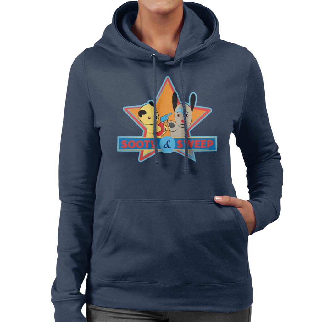 Sooty & Sweep Cartoon Water Sprayer Women's Hooded product image 1