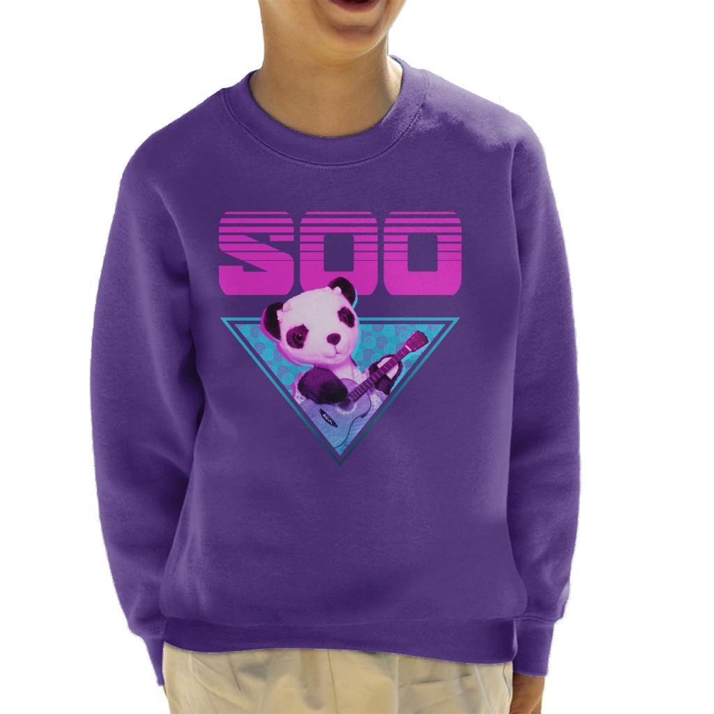 Sooty Soo Guitar Vaporwave Kid's Sweatshirt product image 4