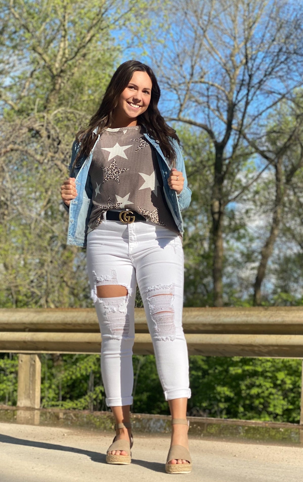White Ripped Cello Jeans
