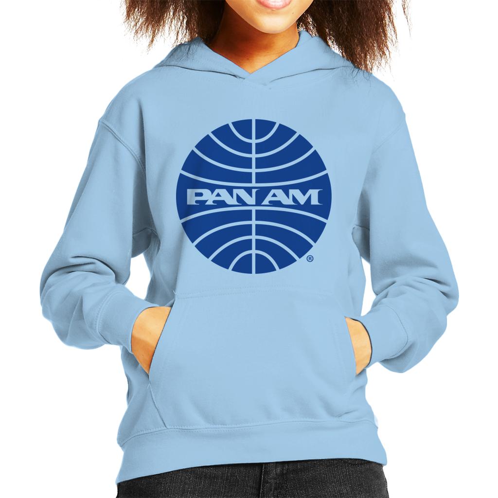 Pan Am Blue Outline Logo Kid's Hooded Sweatshirt product image 4