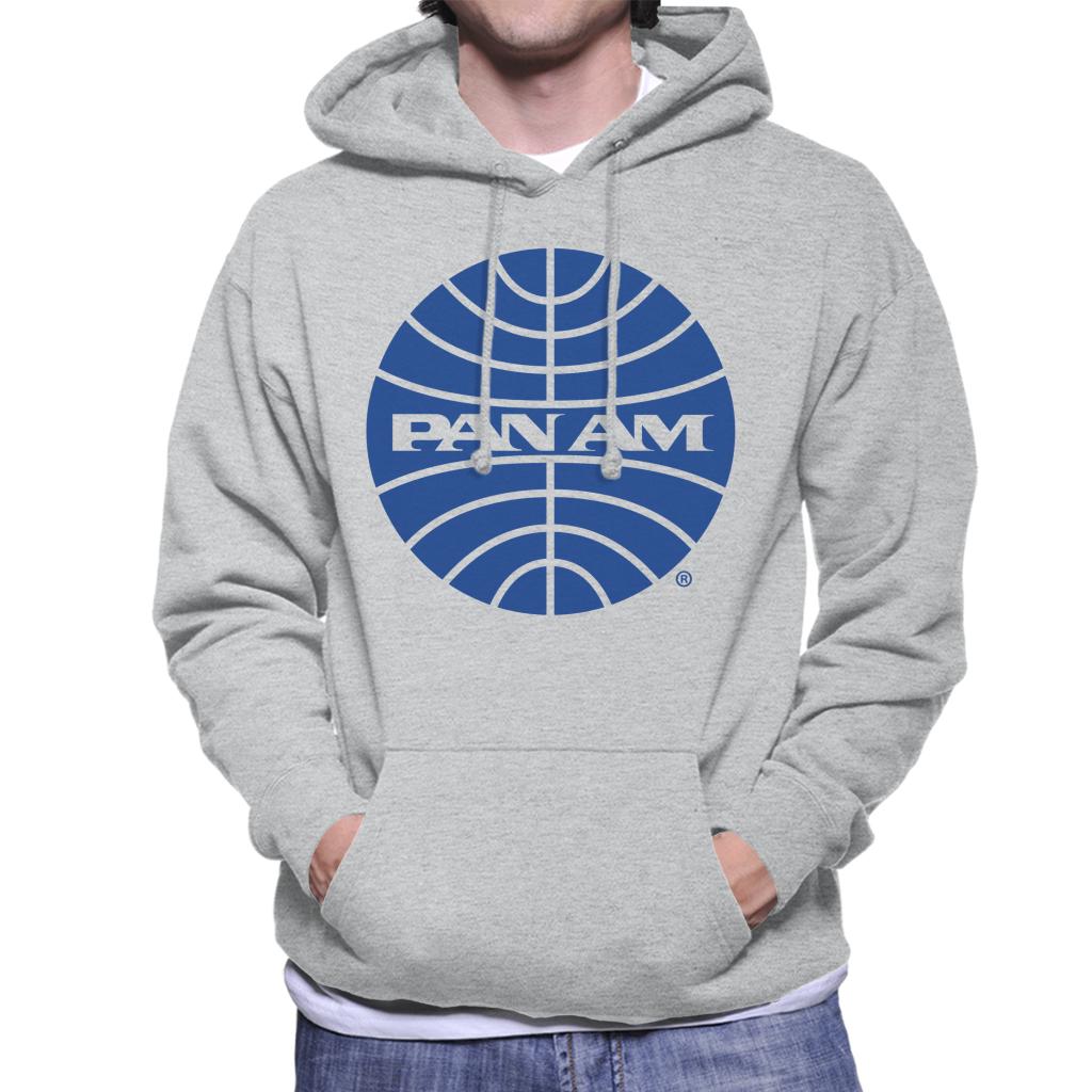 Pan Am Blue Outline Logo Men's Hooded Sweatshirt product image 1