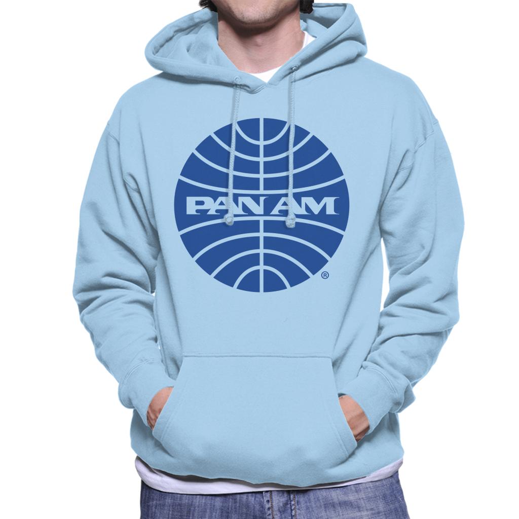 Pan Am Blue Outline Logo Men's Hooded Sweatshirt product image 6