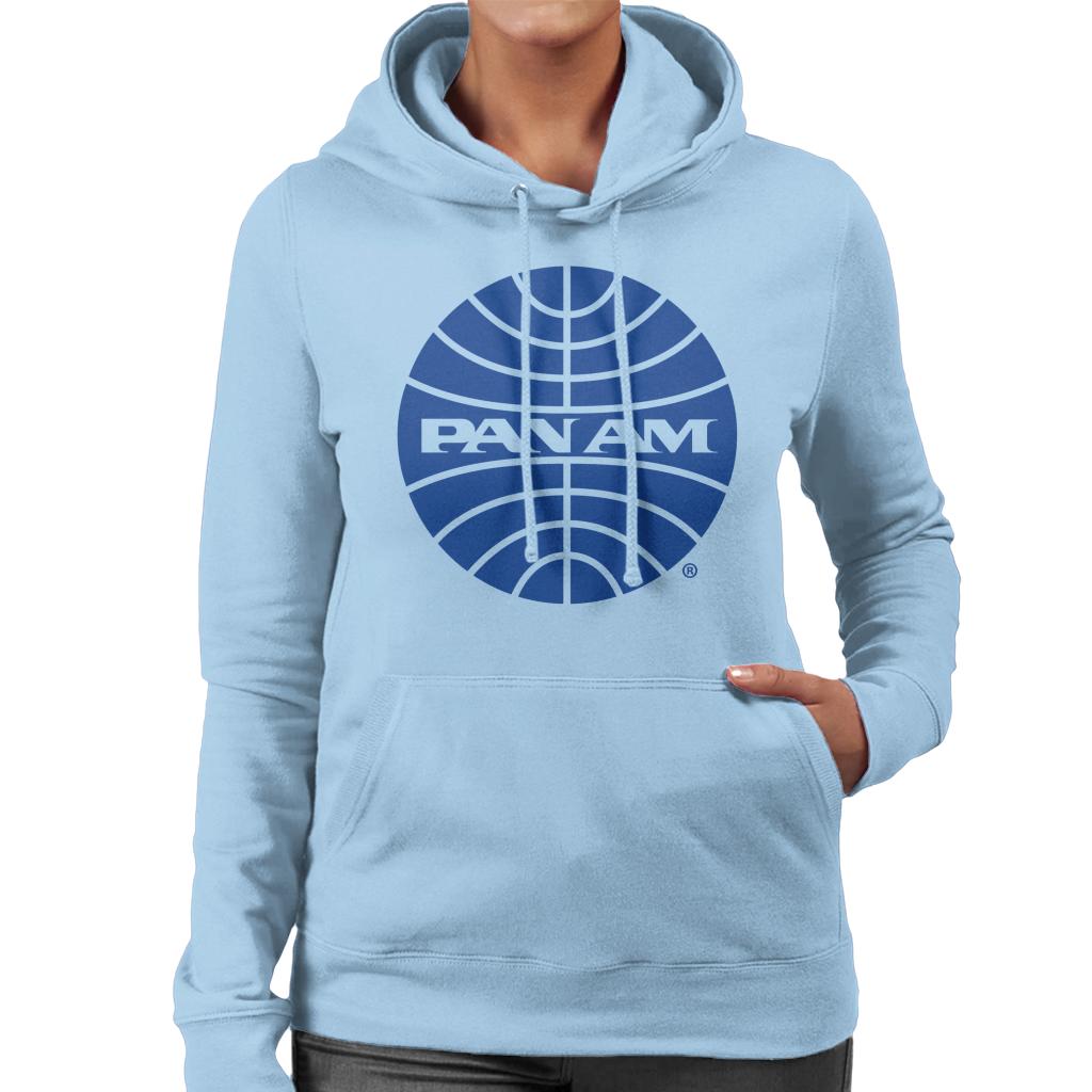 Pan Am Blue Outline Logo Women's Hooded Sweatshirt product image 6